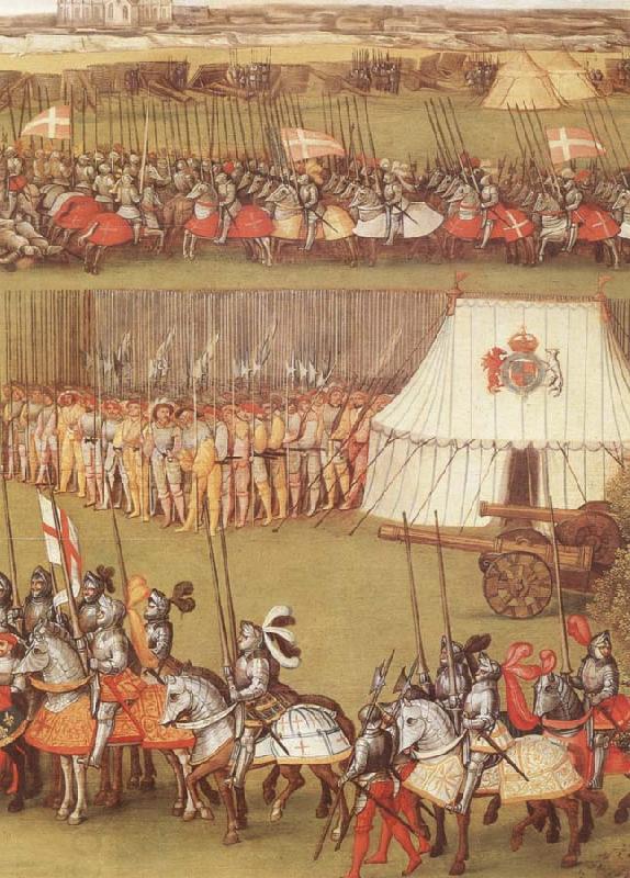 unknow artist Cavalry and pikemen assembled at Therouanne in 1513 for the meeting between Henry VIII and the Emperor Maximilian I China oil painting art